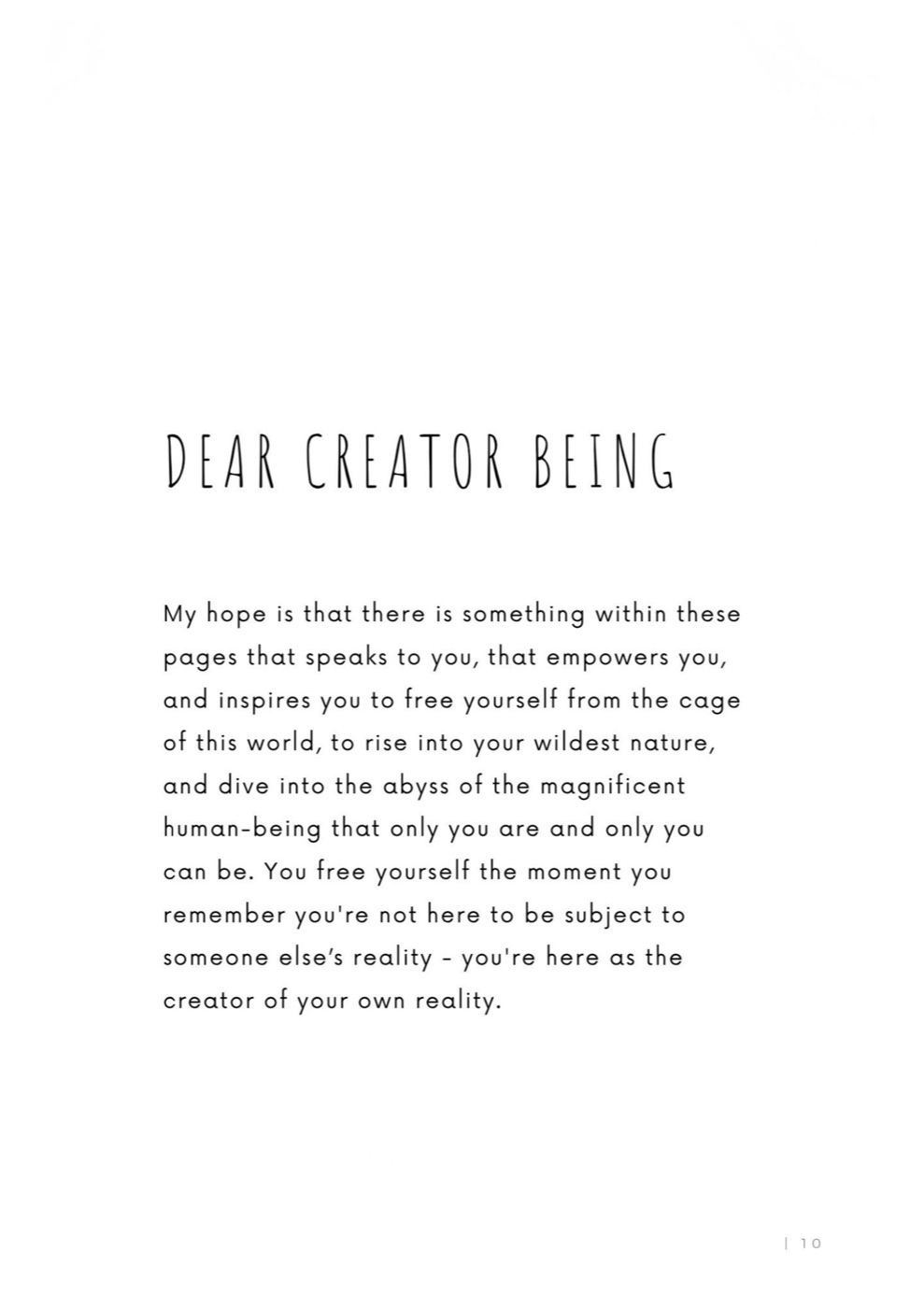 Creator Being — Dear Creator Being